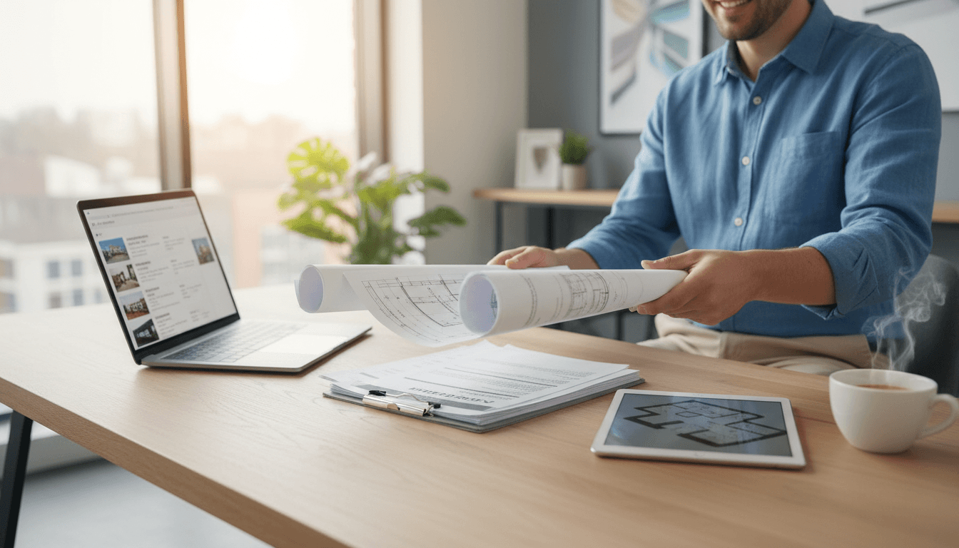 Real estate professional closing a deal with client in modern office environment